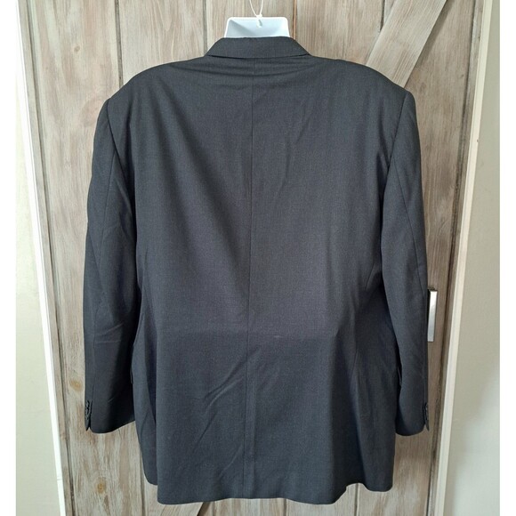 Tallia Uomo Sport Coat Super 100s Luxury Wool Dark Gray Business Blazer Mens 54L - Picture 5 of 16
